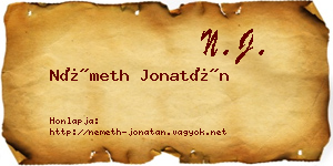 Németh Jonatán névjegykártya