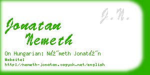 jonatan nemeth business card